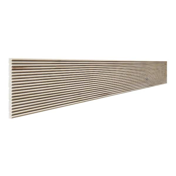 0.375 in. D x 5 in. W x 47.5 in. L Unfinished Poplar Wood Accent Wall Panel Moulding