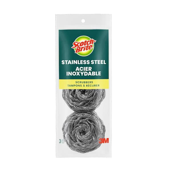 Stainless Steel Scrubbing Pad (3-Pack)