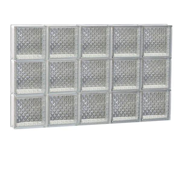 Clearly Secure 28.75 in. x 17.25 in. x 3.125 in. Frameless Diamond Pattern Non-Vented Glass Block Window