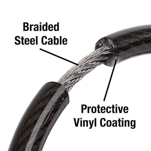 Bike Lock Cable with Combination, 4 ft. Long