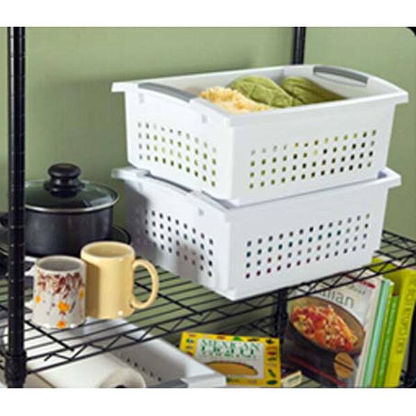 Sterilite Large Plastic Ultra Storage Basket (6-Pack) Plus Medium (6-Pack)  Plus Small (Dozen) 6 x 16268006 - The Home Depot