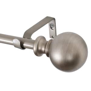 0.75 Inch Curtain Rod For Windows 28 to 48 Inch, Adjustable Drapery Rods, Satin Nickel