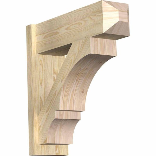 Ekena Millwork 8 in. x 26 in. x 26 in. Douglas Fir Balboa Craftsman Rough Sawn Outlooker