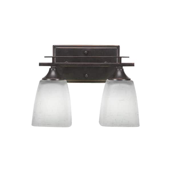 Ontario 11.5 in. 2-Light Dark Granite Vanity Light