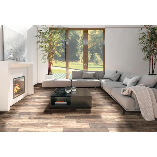 Wind River Beige 6 in. x 24 in. Porcelain Floor and Wall Tile (14 sq. ft. / case)