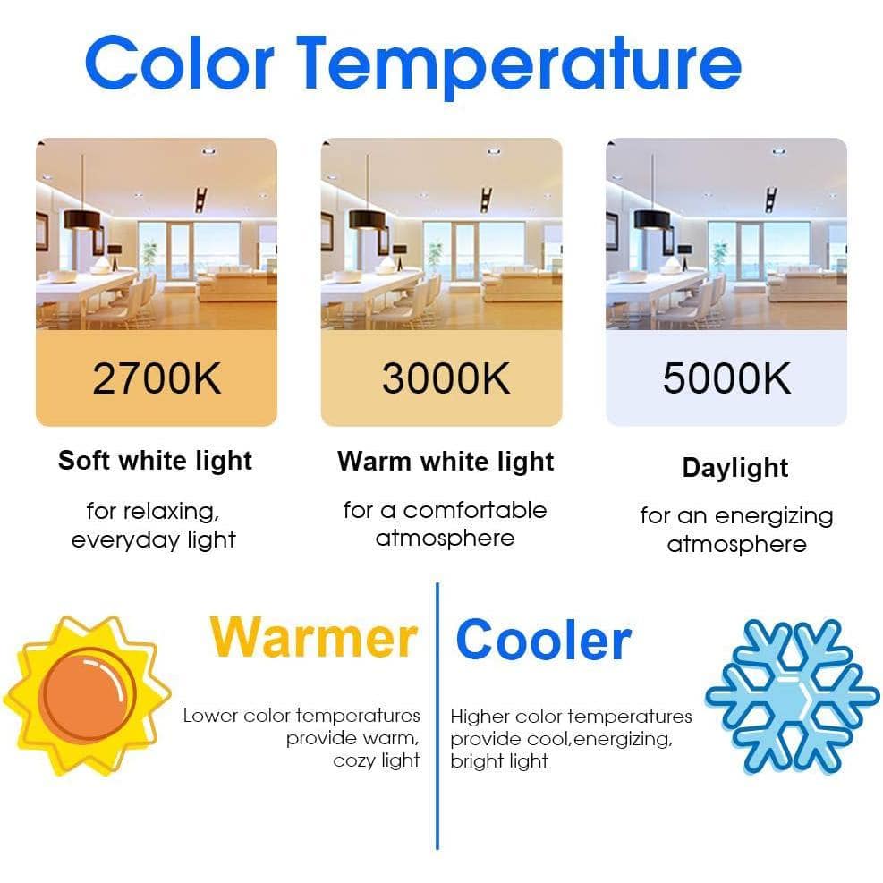 Warm White Plastic A19 LED Light Bulb 4-Pack