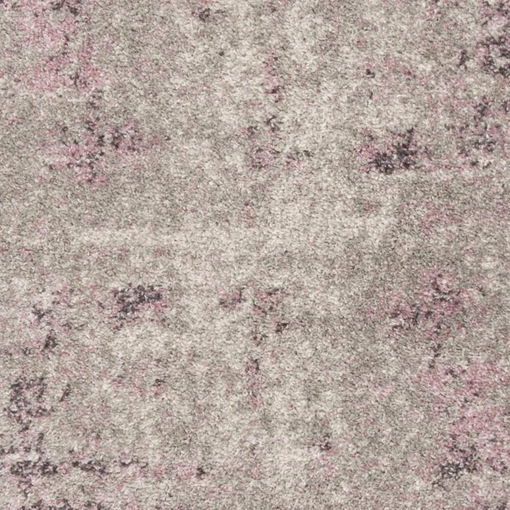 Gray and Purple Synthetic Modern Runner Rug, 2'6" x 6'
