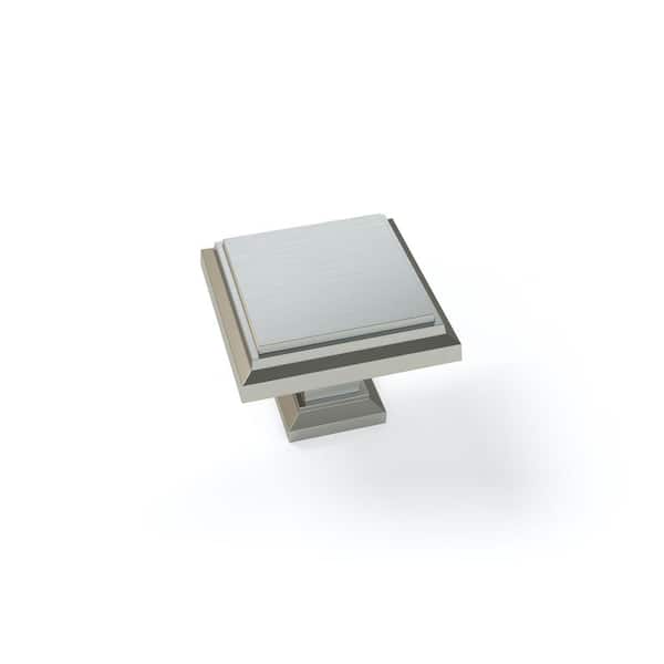 NewAge Products Home Kitchen 1.26 in. Brushed Black Nickel Traditional Square Cabinet Knob