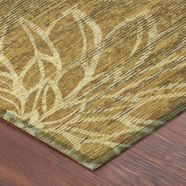 Chantille Machine Washable Indoor/Outdoor Abstract ACN2789 Walnut 5 ft. x 7 ft. 6 in. Area Rug