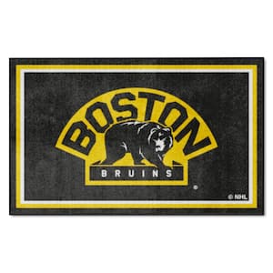 Boston Bruins Black 4ft. x 6ft. Plush Area Rug