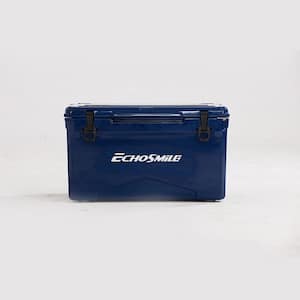 40 qt. Outdoor Navy Blue Insulated Box Cooler with Stretch Lock, Non-Slip Rubber Mat and 4 Handles