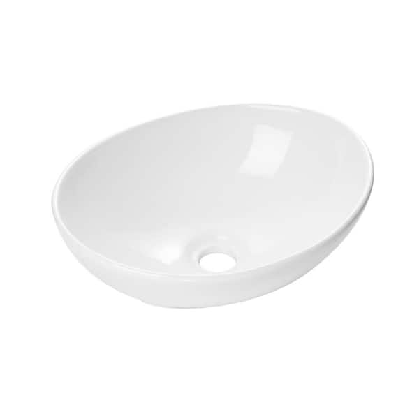 Dyconn 16.14 in. x 13.2 in. Vessel Sink in White