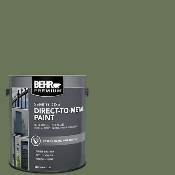 BEHR PREMIUM 1 gal. #PPU10-01 Scallion Semi-Gloss Direct to Metal Interior/Exterior Paint