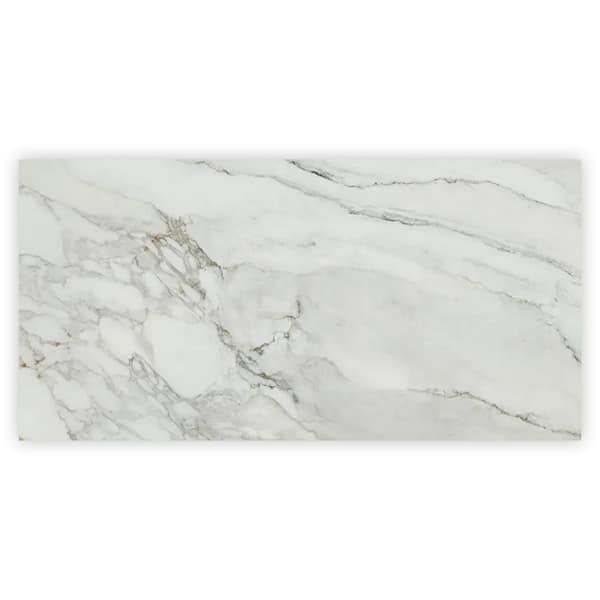 Apollo Tile Splendor 24 in. x 48 in. Polished White with Gray Vein Porcelain Wall and Floor Tile (15.42 sq. ft./case)-2 Pack
