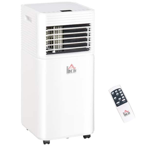 HOMCOM 10,000 BTU Portable Air Conditioner Cools 450 Sq. Ft. with Dehumidifier in White