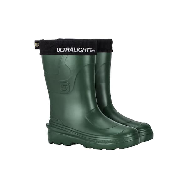 womens green rubber boots