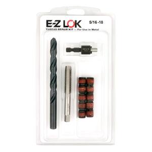 Repair Kit for Threads in Metal - 5/16-18 - 10 Self-Locking Steel Inserts with Drill, Tap and Install Tool