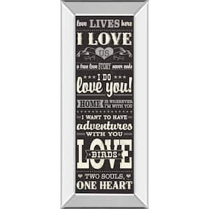 "L-O-V-E Ill" By Pela Studio Mirror Framed Print Wall Art 18 in. x 42 in.