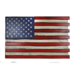 Small American Flag Wall Hanging Gun Concealment with Two Secret Compartments