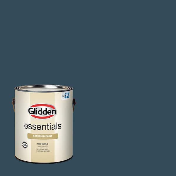 Glidden Essentials 1 gal. PPG1153-7 Sailor's Coat Satin Exterior Paint