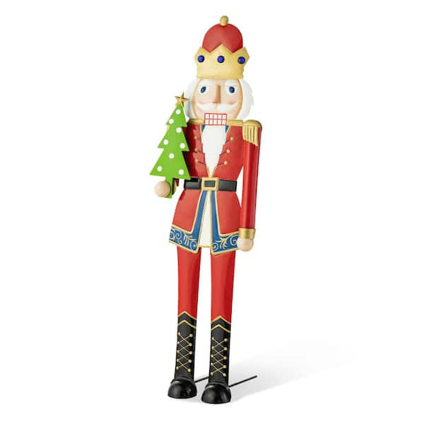 Glitzhome 42H Wooden Christmas Soldier Nutcracker