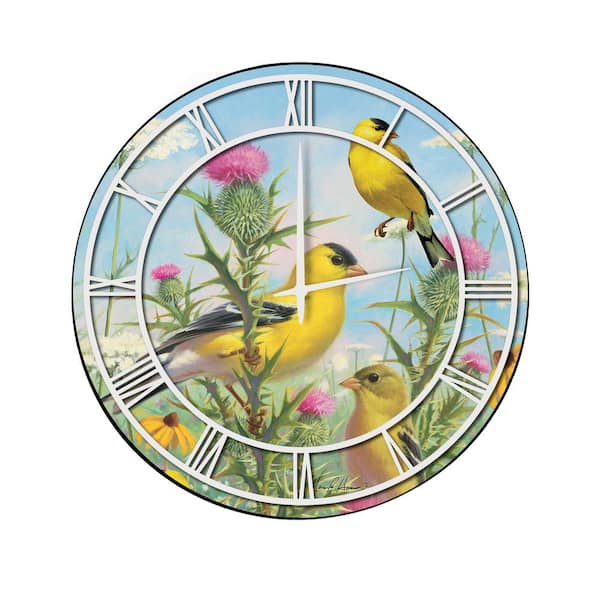 Unbranded "Golden Glories" Full Coverage Art and White Numbers Imaged Wall Clock