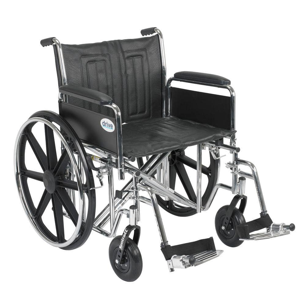 Drive Medical Sentra EC Heavy Duty Wheelchair with Full Arms, Swing Away Footrest and 22 in. Seat -  std22ecdfa-sf