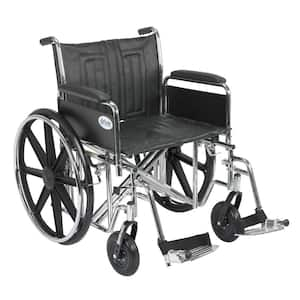 Silver Sport 1 Wheelchair with Full Arms and Swing away Removable Footrest