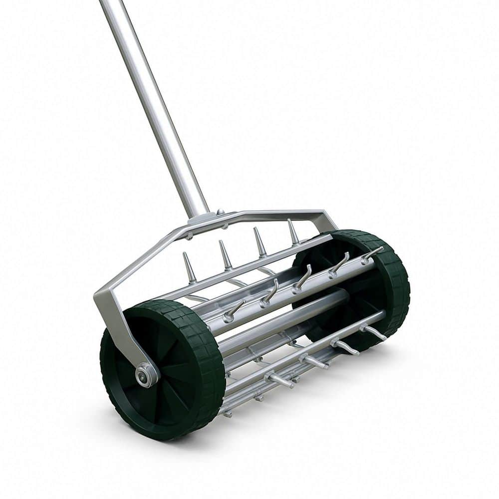 27-Tine Aerator Garden Rotary Push Tine Spike Rolling Lawn Manual Aerator Roller Garden Tool for Yard Grass Maintenance price history on PriceWatchPro