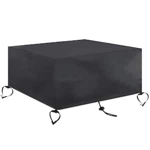 30 in. Black Durable Weather-Resistant Square Fire Pit Cover