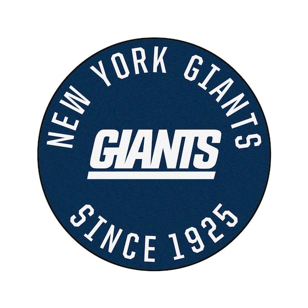 FANMATS Navy 2 ft. 3 in. Round New York Giants Vintage Area Rug