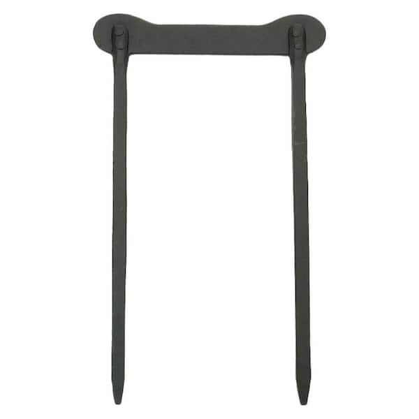 Boot Scraper 11 in. x 17 in. Black Powder Coat Finish Wrought Iron Boot Tray