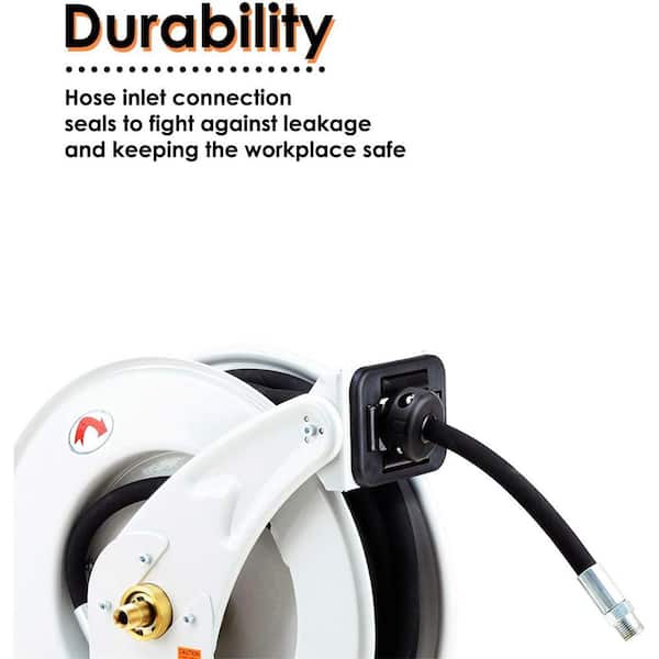 1/2 in. x 50 ft. Steel Dual Arm Oil Hose Reel SAE 100R1AT Hose