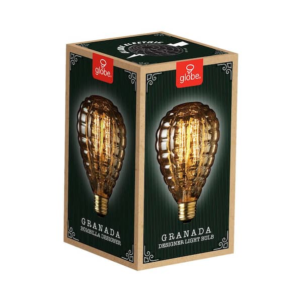 Globe Electric 40W Amber Designer Vintage Edison Diamante Incandescent Light Bulb