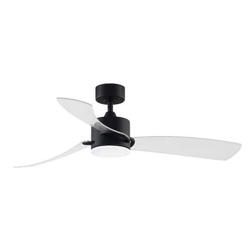 SculptAire 52 in. Integrated LED Black Ceiling Fan with Light Kit and Remote Control Ceiling Fans