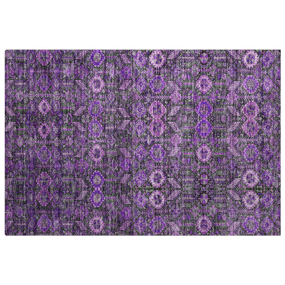 Dream Shag Premium Machine Washable Abstract ADS574 Purple 3 ft. x 4 ft. Area Rug price history on PriceWatchPro