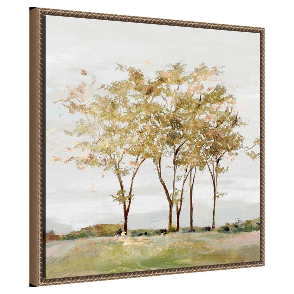 Golden Acre Wood Trees Framed Canvas Wall Art 22 x 22-in.