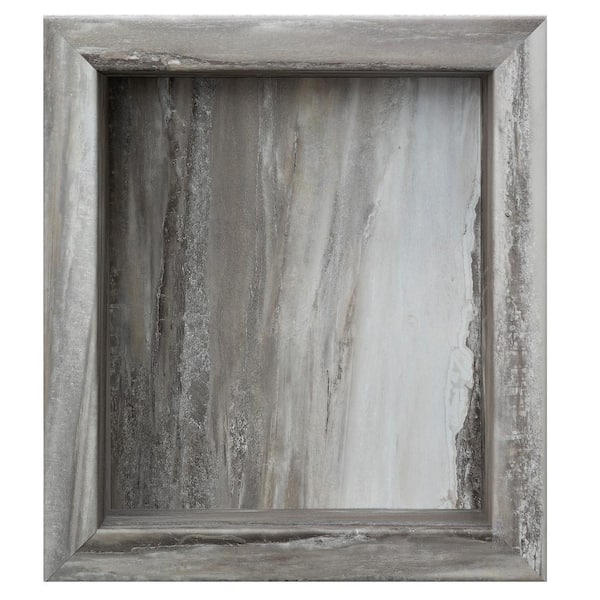 PALISADE 15.5 in. W x 3.75 in. H x 17.5 in. D Vinyl Waterproof Shower Niche Insert in Louvre Granite
