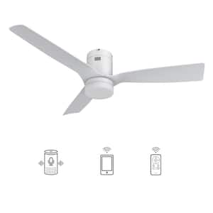 Striver 48 in. Dimmable LED Indoor White Smart Ceiling Fan with Light and Remote, Works with Alexa and Google Home