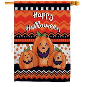 28 in. x 40 in. Halloween Trio Fall House Flag Double-Sided Decorative Vertical Flags
