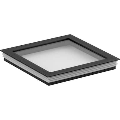 Square Collection Black 6" Clear Glass Square Cylinder Lens Cover for P5644 Square