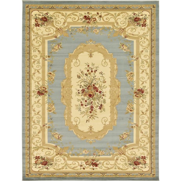 Unique Loom Versailles Henry Light Blue 9' 0 x 12' 0 Area Rug 3123527