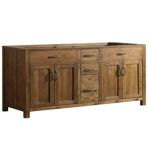 Bryson 71 in. W x 21.5 in. D x 34.75 in. H Bath Vanity Cabinet without Top in Walnut