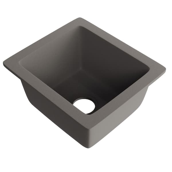 BAJA Ash Granite Composite 18 in. Undermount Bar Sink