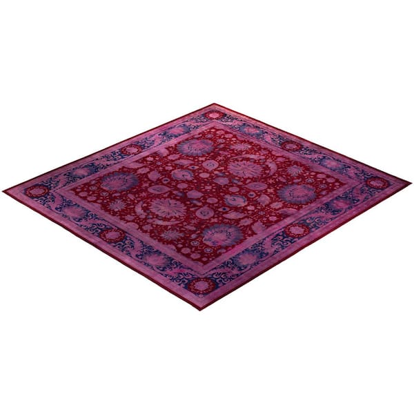 Fine Vibrance Red - 12 ft. 1 in. x 13 ft. 3 in. Handmade Area Rug