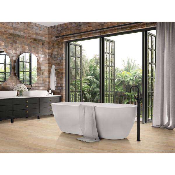 A&A Surfaces Woodridge Beach Buff Oak 0.28 in. x 6.5 in. Waterproof Wire Brushed Engineered Hardwood Flooring (1040.16 sq.ft./pallet)
