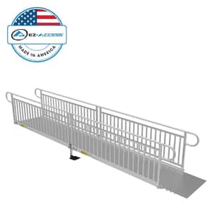 PATHWAY 3G 16 ft. Wheelchair Ramp Kit with Solid Surface Tread and Vertical Picket Handrails