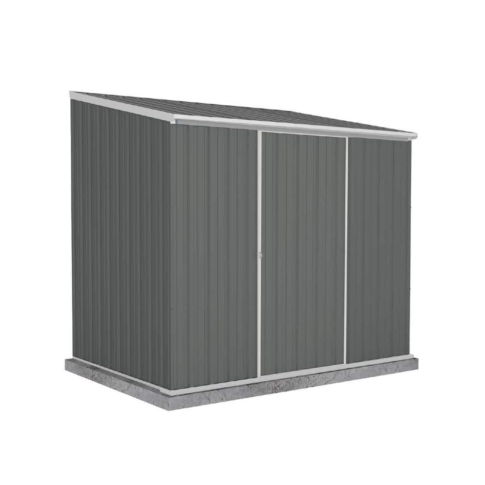 EZI Slider 7 ft. W x 5 ft. D Metal Storage Shed in Woodland Gray with SNAPT