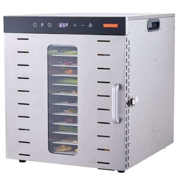 SVOPES Food Dehydrator Machine, 10-Stainless Steel Trays,1000W Food Dryer with Digital Adjustable Timer & Temperature in Silver
