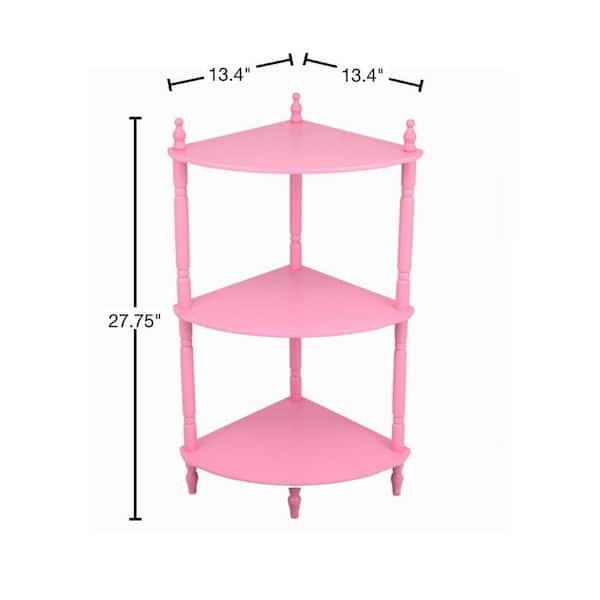 2pcs/set Pink Square Storage Shelf, Modern Pink Iron Bathroom Shelves  Without Drilling